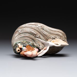 Two Chinese polychrome-glazed groups, Zeng Longsheng 曾龍升 marks, 20th C. — photo 12