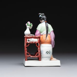 Two Chinese polychrome-glazed groups, Zeng Longsheng 曾龍升 marks, 20th C. — photo 4