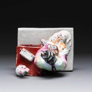 Two Chinese polychrome-glazed groups, Zeng Longsheng 曾龍升 marks, 20th C. — photo 6