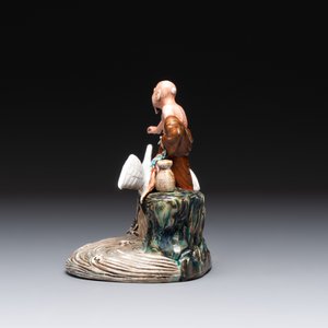 Two Chinese polychrome-glazed groups, Zeng Longsheng 曾龍升 marks, 20th C. — photo 9