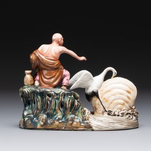Two Chinese polychrome-glazed groups, Zeng Longsheng 曾龍升 marks, 20th C. — photo 10