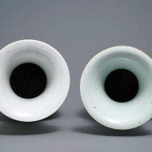 Two Chinese qianjiang cai and famille rose vases, one signed Xu Pinheng, 19th and 20th C. — 照片 5