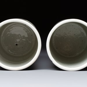 Two Chinese qianjiang cai and grisaille hat stands, signed Gao Hengtai 高恆泰 and Ye Ji 葉吉, one dated 1906, 19/20th C. — 照片 5