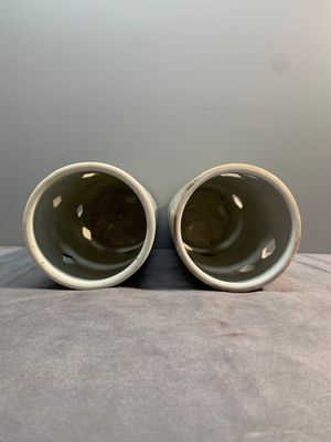 Two Chinese qianjiang cai 'antiquities' hat stands, signed Xu Pinheng 許品衡, Guangxu mark, dated 1892 and 1894 — photo 5