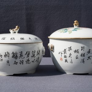 Two Chinese qianjiang cai covered bowls with birds, 19/20th C. — photo 10