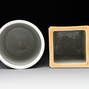 Two Chinese qianjiang cai hat stands, Xin Yuan Xuan Zao 鑫源軒造 mark, dated 1923 and Tongzhi mark, dated 1888 — photo 5