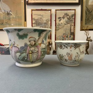 Two Chinese qianjiang cai jardinières, 19/20th C. — 照片 15