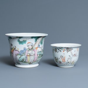 Two Chinese qianjiang cai jardinières, 19/20th C. — 照片 2