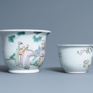 Two Chinese qianjiang cai jardinières, 19/20th C. — 照片 6