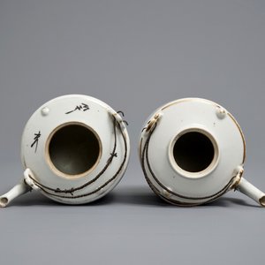 Two Chinese qianjiang cai teapots and covers, 19/20th C. — 照片 5
