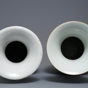 Two Chinese qianjiang cai vases with birds and landscapes, 19/20th C. — photo 5