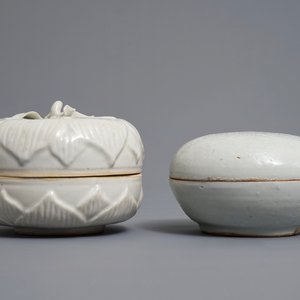 Two Chinese qingbai and blanc de Chine boxes and covers, Song or later — 照片 3