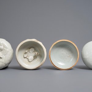 Two Chinese qingbai and blanc de Chine boxes and covers, Song or later — 照片 6