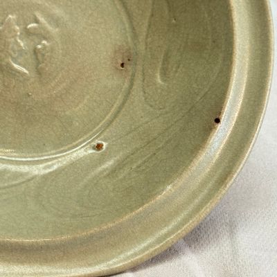 Two Chinese qingbai plates and a Longquan celadon plate — photo 7