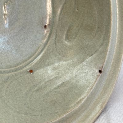 Two Chinese qingbai plates and a Longquan celadon plate — photo 9