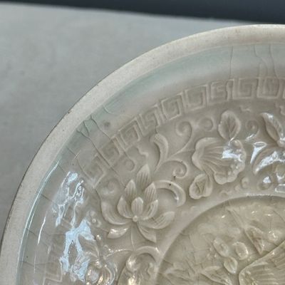 Two Chinese qingbai plates and a Longquan celadon plate — photo 15