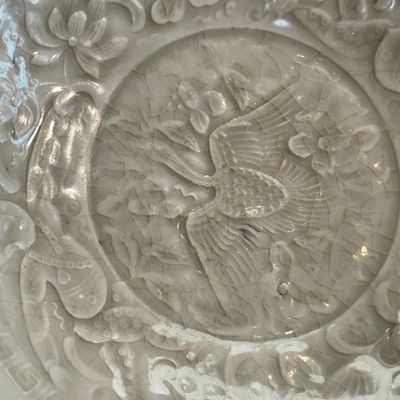 Two Chinese qingbai plates and a Longquan celadon plate — photo 18
