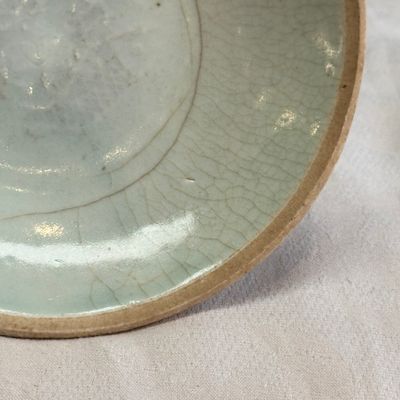 Two Chinese qingbai plates and a Longquan celadon plate — photo 27
