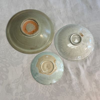 Two Chinese qingbai plates and a Longquan celadon plate — photo 2