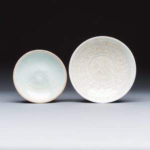 Two Chinese qingbai plates and a Longquan celadon plate — photo 2