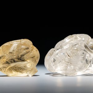 Two Chinese rock crystal models of an eagle and a duck, 19/20th C. — 照片 7