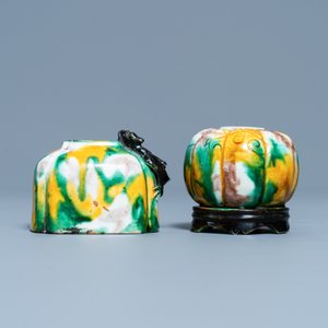 Two Chinese sancai-glazed brush washers, Kangxi — photo 5