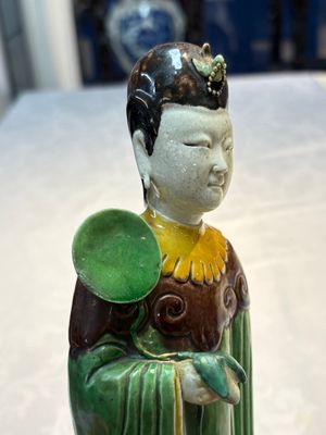 Two Chinese sancai-glazed figures, 19th C. — photo 16