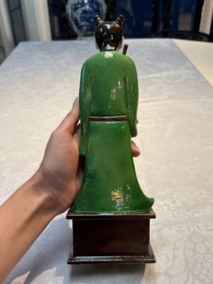 Two Chinese sancai-glazed figures, 19th C. — photo 3