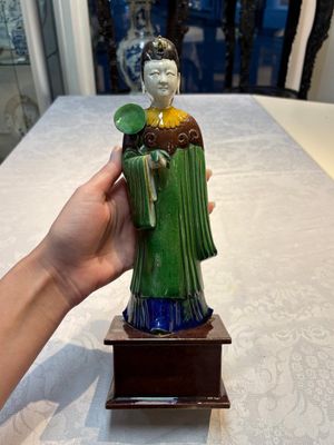 Two Chinese sancai-glazed figures, 19th C. — photo 10