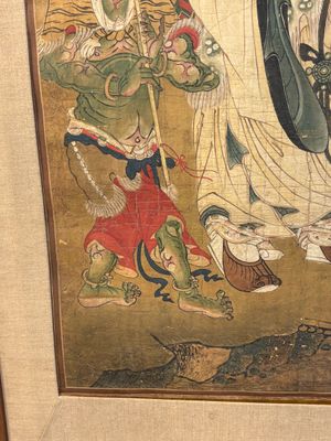 Two Chinese schools: 'Lan Caihe 蓝采和' and 'Lu Dongbin 吕洞宾', ink and colour on silk, 19th C. — photo 13