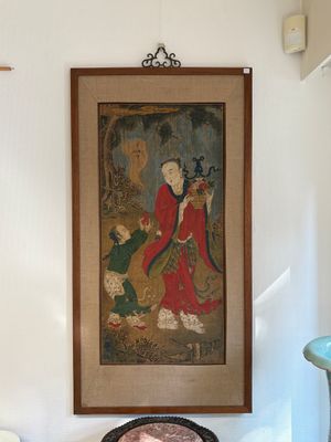 Two Chinese schools: 'Lan Caihe 蓝采和' and 'Lu Dongbin 吕洞宾', ink and colour on silk, 19th C. — photo 14