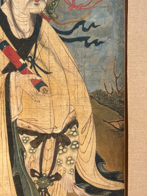 Two Chinese schools: 'Lan Caihe 蓝采和' and 'Lu Dongbin 吕洞宾', ink and colour on silk, 19th C. — photo 6