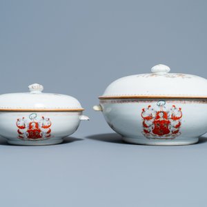 Two Chinese Scottish market Ross of Balnagowan armorial tureens and covers, Qianlong — photo 2