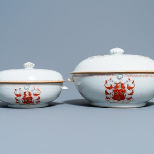 Two Chinese Scottish market Ross of Balnagowan armorial tureens and covers, Qianlong — photo 4