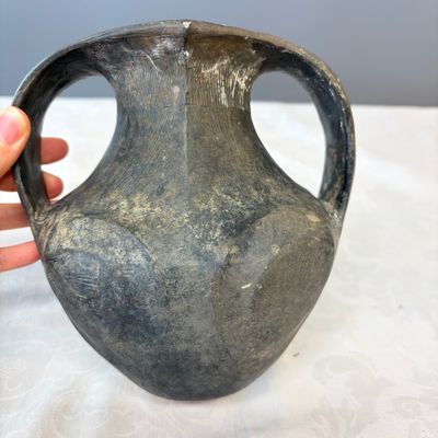 Two Chinese Sichuan black burnished pottery amphoras — photo 4