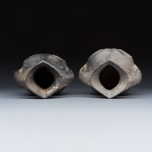 Two Chinese Sichuan black burnished pottery amphoras — photo 6