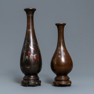 Two Chinese silver- and copper-inlaid bronze vases for the Vietnamese market, 19th/20th C. — 照片 3