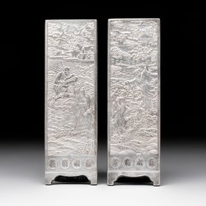 Two Chinese silver 'Eight Immortals' amulets, Zuyin 足銀 marks, 19/20th C. — photo 1