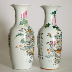Two Chinese vases with qianjiang cai design of precious objects, 19/20th C. — photo 10