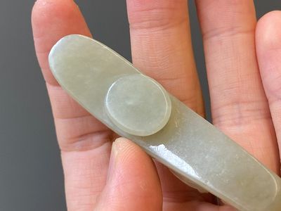 Two Chinese white jade fine carved belt hooks, Qing — 照片 6