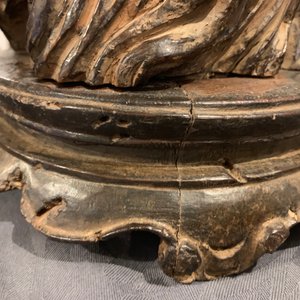 Two Chinese wooden brush pots, 19/20th C. — 照片 20