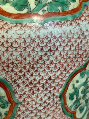 Two Chinese wucai vases, one mounted as a lamp, Transitional period — photo 6
