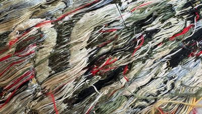 Two Chinese yellow-ground kesi silk 'Dragon' panels, late Ming — photo 14