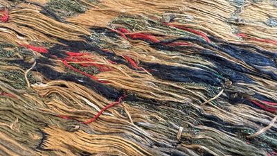 Two Chinese yellow-ground kesi silk 'Dragon' panels, late Ming — photo 28