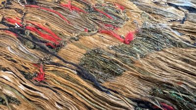 Two Chinese yellow-ground kesi silk 'Dragon' panels, late Ming — photo 29