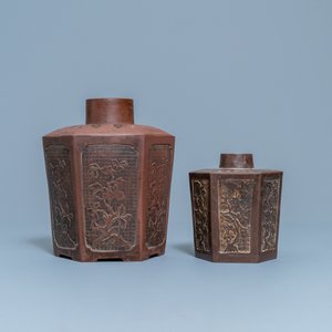 Two Chinese Yixing stoneware tea caddies, Kangxi — photo 3