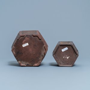 Two Chinese Yixing stoneware tea caddies, Kangxi — photo 7