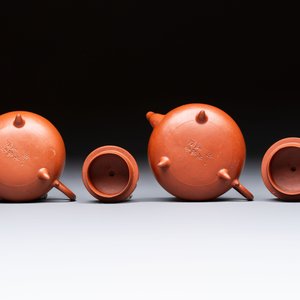 Two Chinese Yixing stoneware teapots and covers, Mengchen 孟臣 marks, 19th C. — photo 7