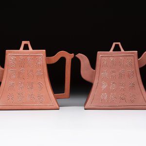 Two Chinese Yixing stoneware teapots, Hu Ji 胡記 and Wen Ji 聞記 marks, 19/20th C. — 照片 2