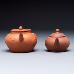 Two Chinese Yixing stoneware teapots, Zheng He 正和 mark, Kangxi and later — foto 6